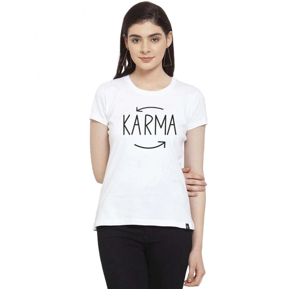 Cotton Blend Karma Printed T-Shirt