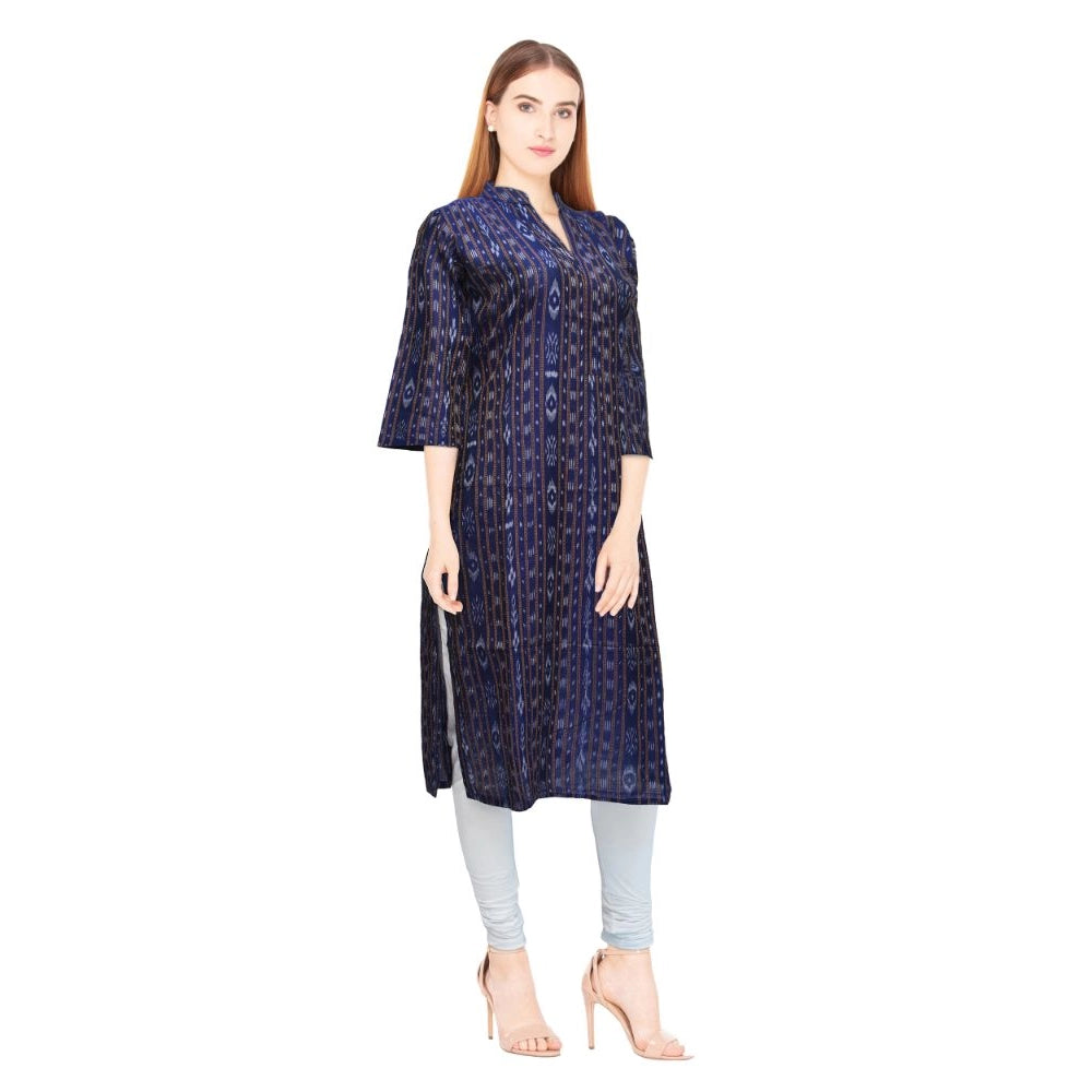 Sambalpuri Certified Handloom Chiffon Straight Kurti