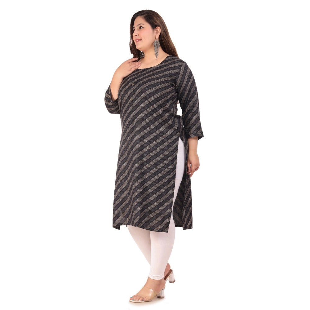 Office wear Stripe Capsule Straight Kurti