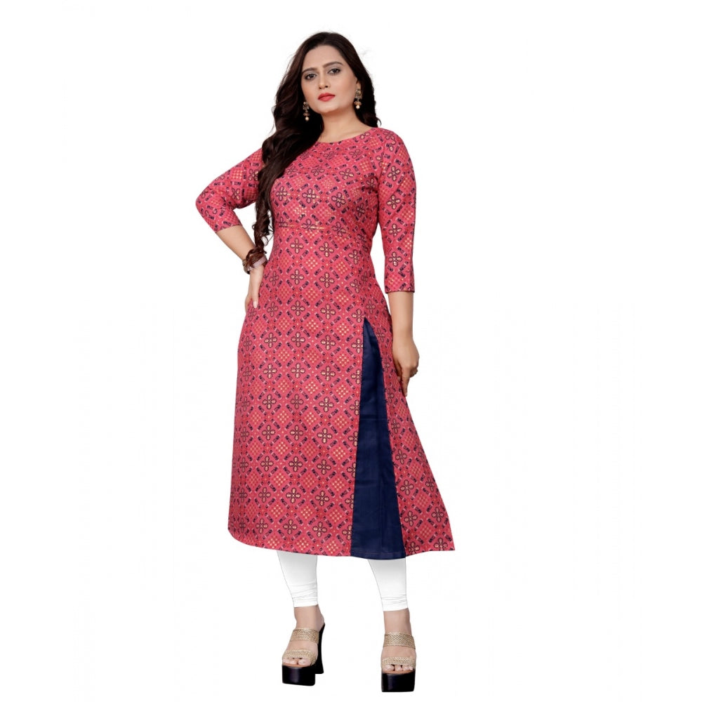 Cotton Print with Foil Frontslit Kurti