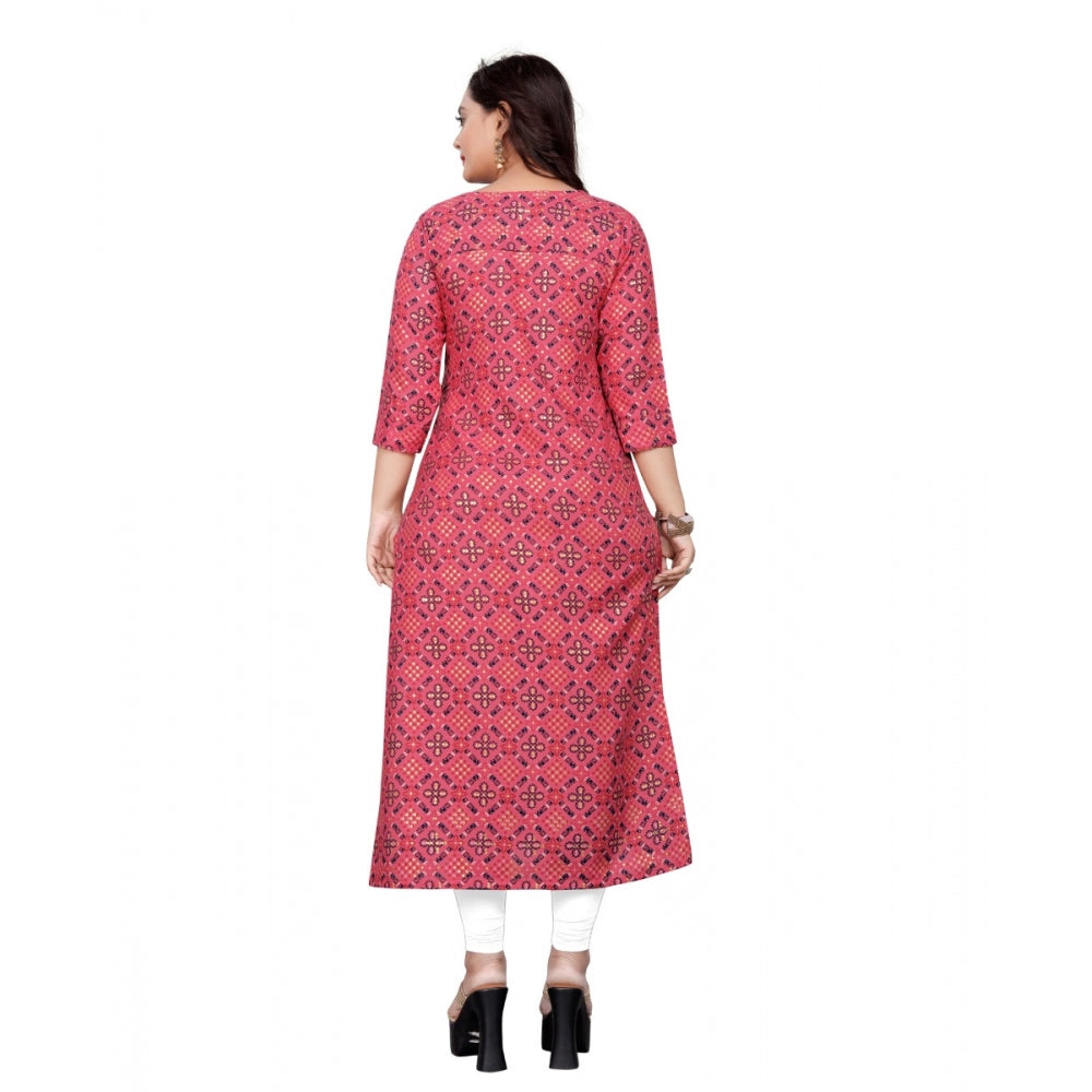 Cotton Print with Foil Frontslit Kurti