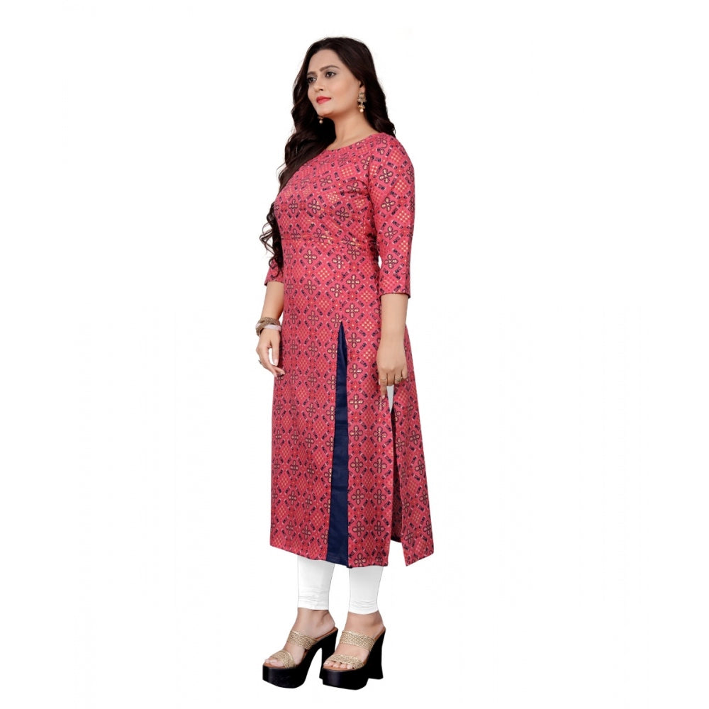 Cotton Print with Foil Frontslit Kurti