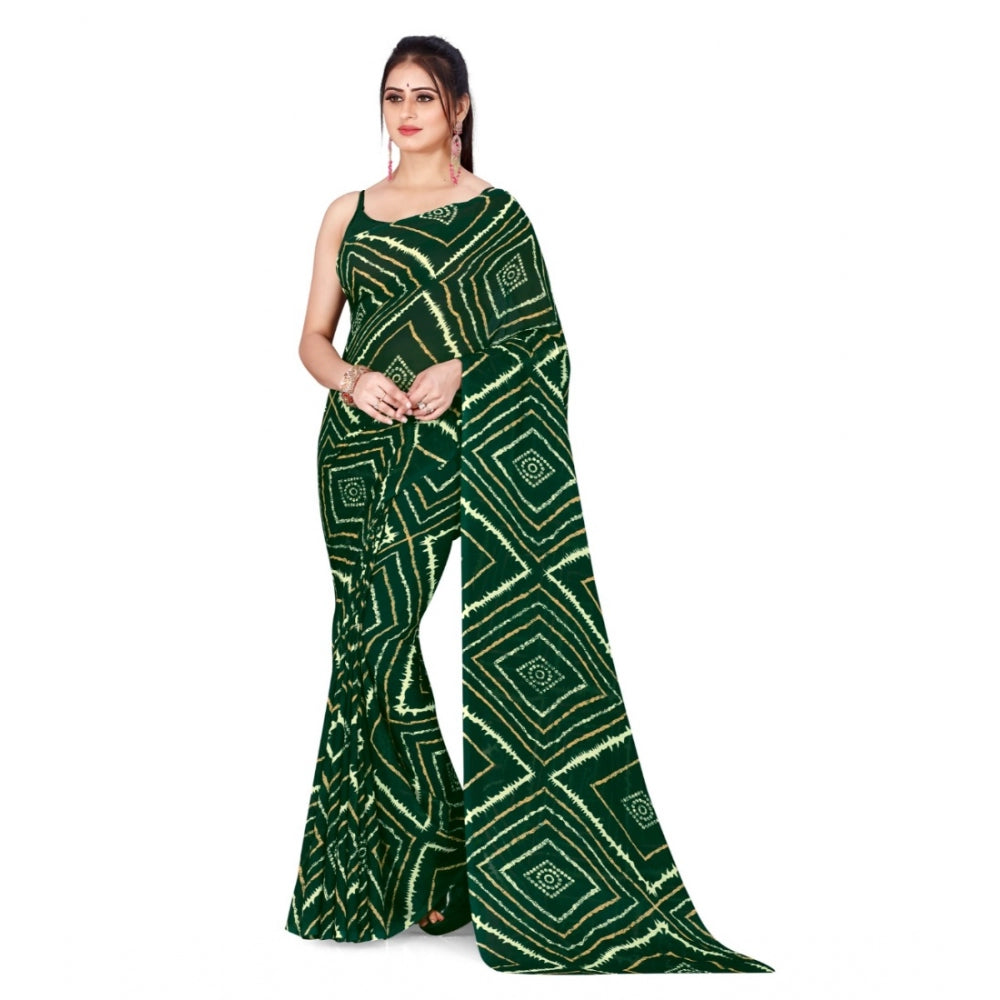 Poly Georgette Printed Saree Without Blouse