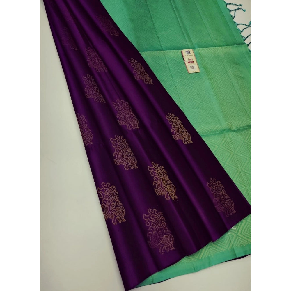 Borderless Kanjivaram Silk Sarees With Unstitched Blouse