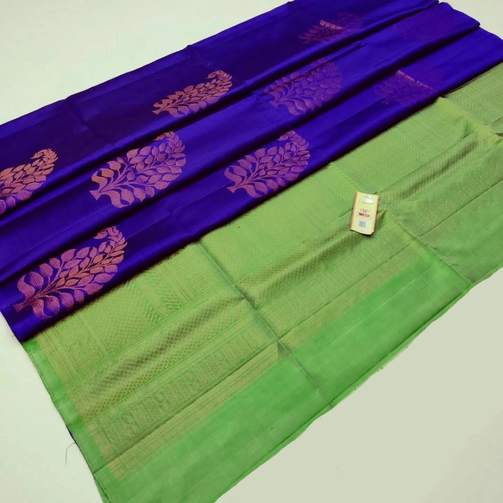 Borderless Kanjivaram Silk Sarees With Unstitched Blouse