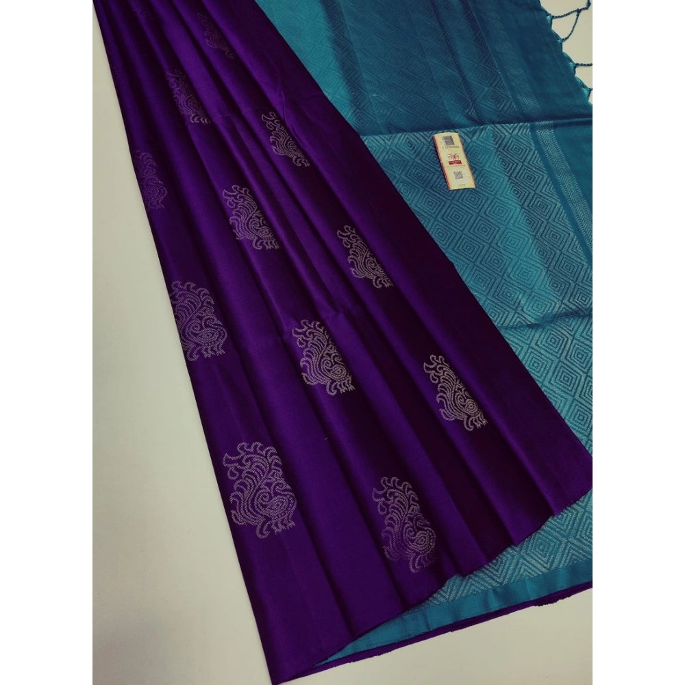 Borderless Kanjivaram Silk Sarees With Unstitched Blouse