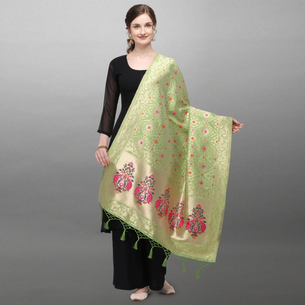 Silk Pure Zari weaving Duppatta