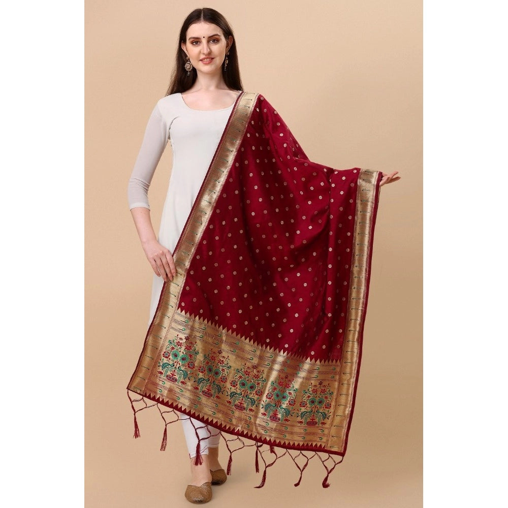 Silk Pure Zari weaving Duppatta