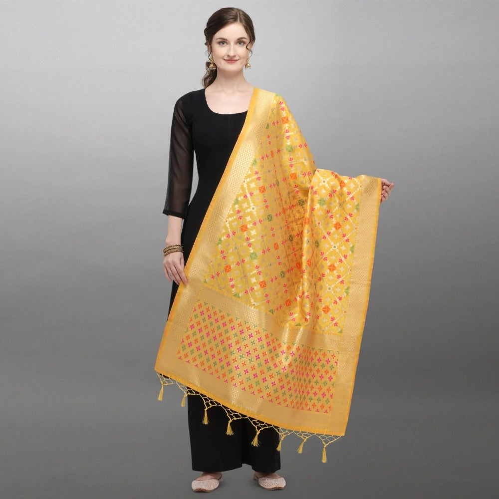 Silk Pure Zari weaving Duppatta