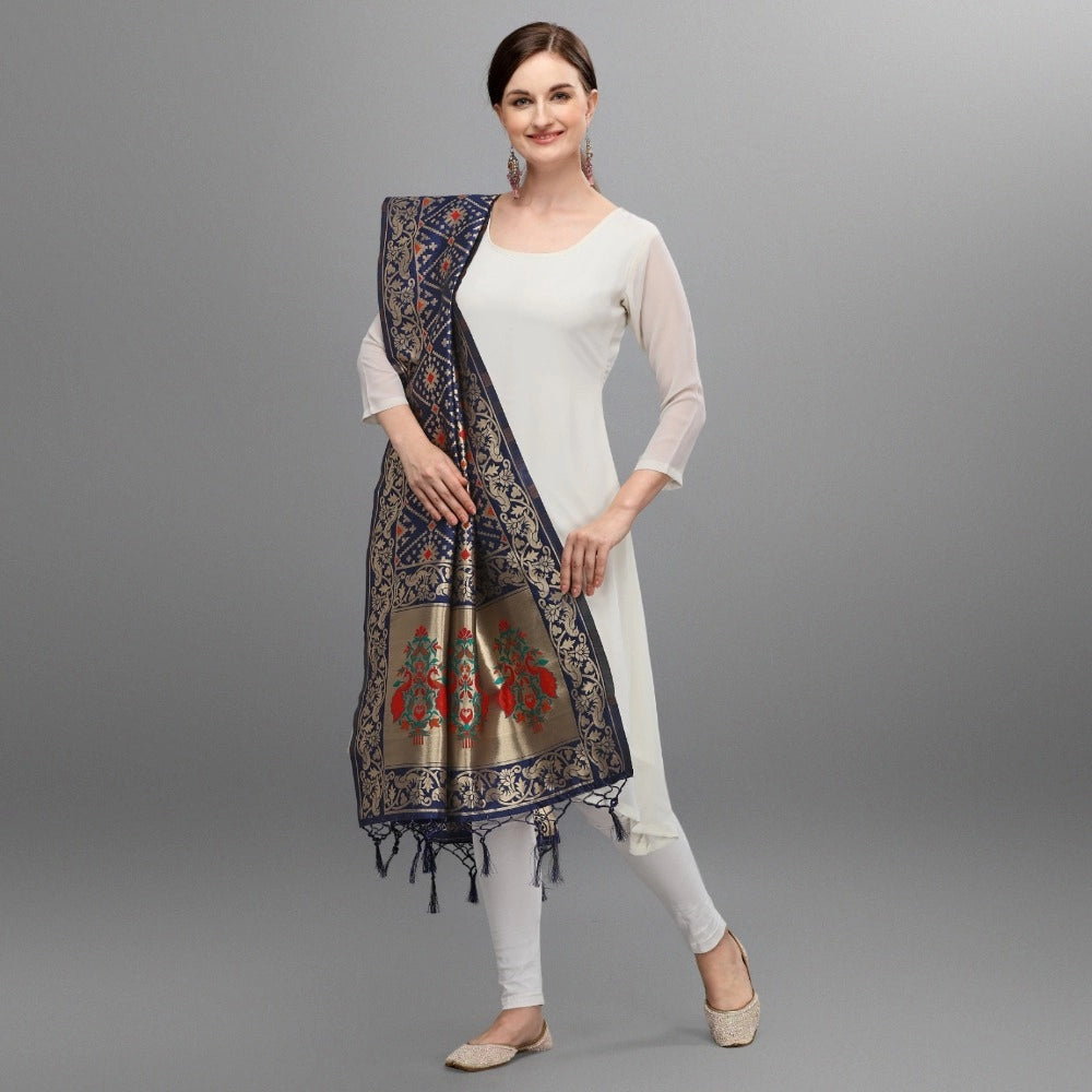 Silk Pure Zari weaving Duppatta