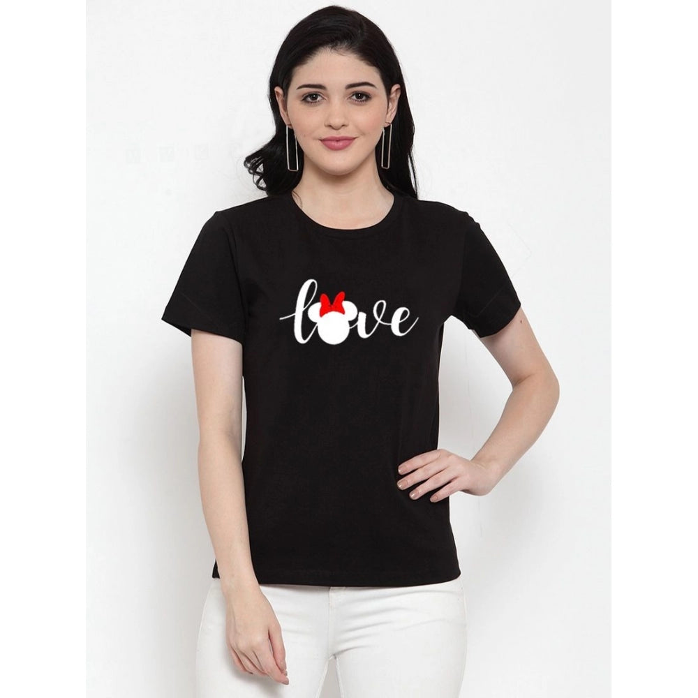 Cotton Blend Love Printed T-Shirt