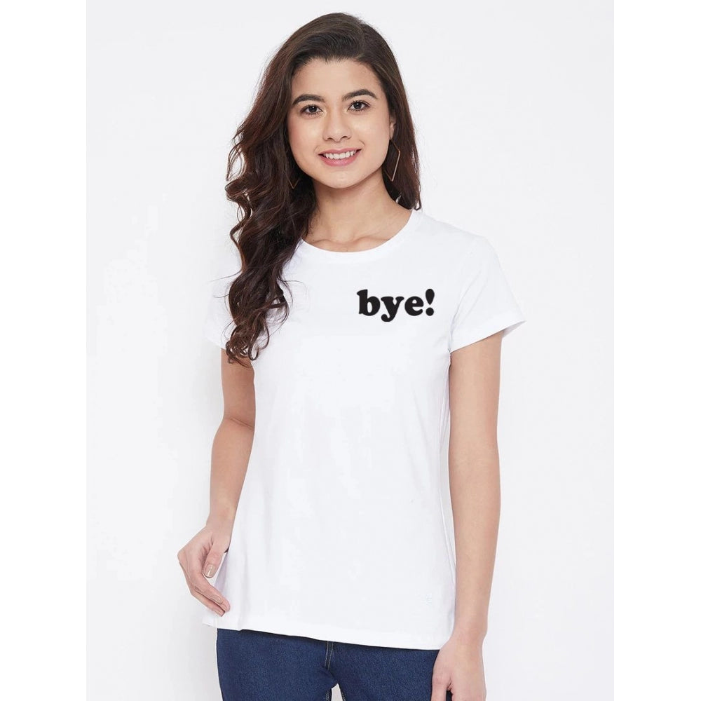 Cotton Blend Bye Printed T-Shirt