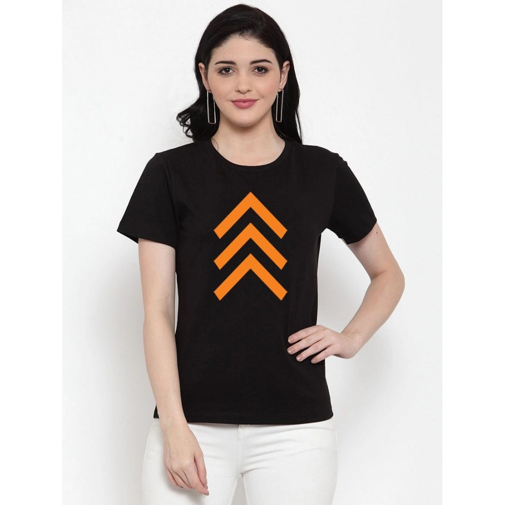 Cotton Blend Up Arrow Print Printed T-Shirt