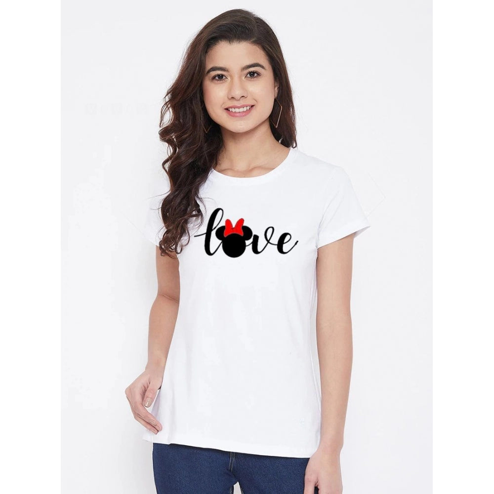 Cotton Blend Love Printed T-Shirt