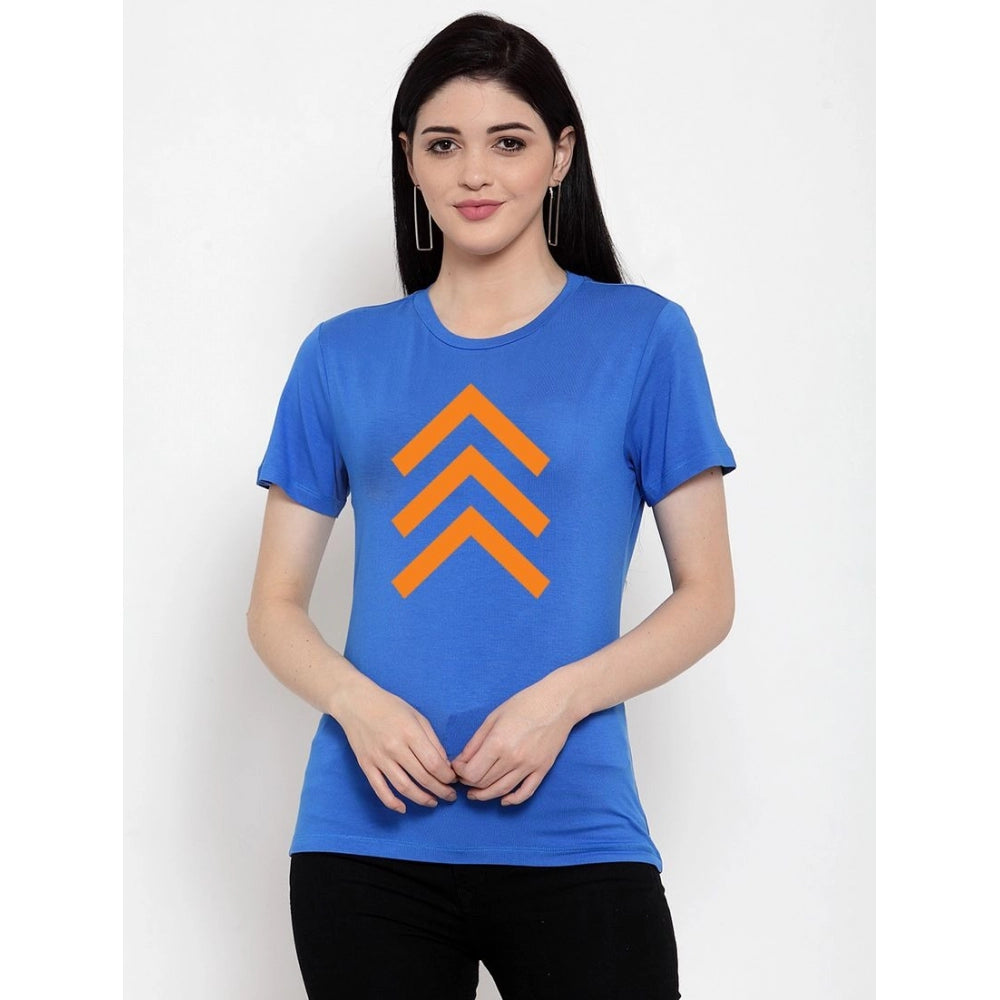 Cotton Blend Up Arrow Print Printed T-Shirt