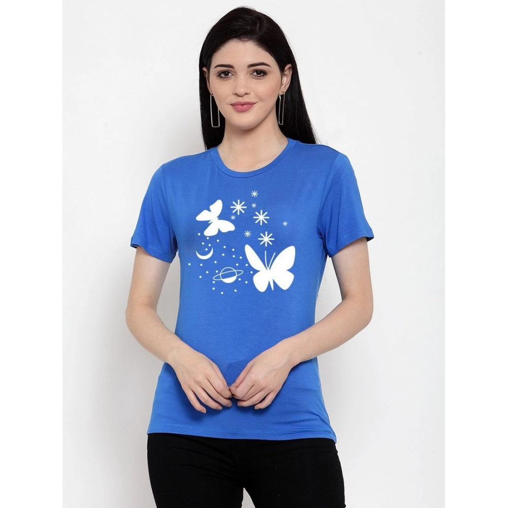 Cotton Blend Butterfly With Star Printed T-Shirt