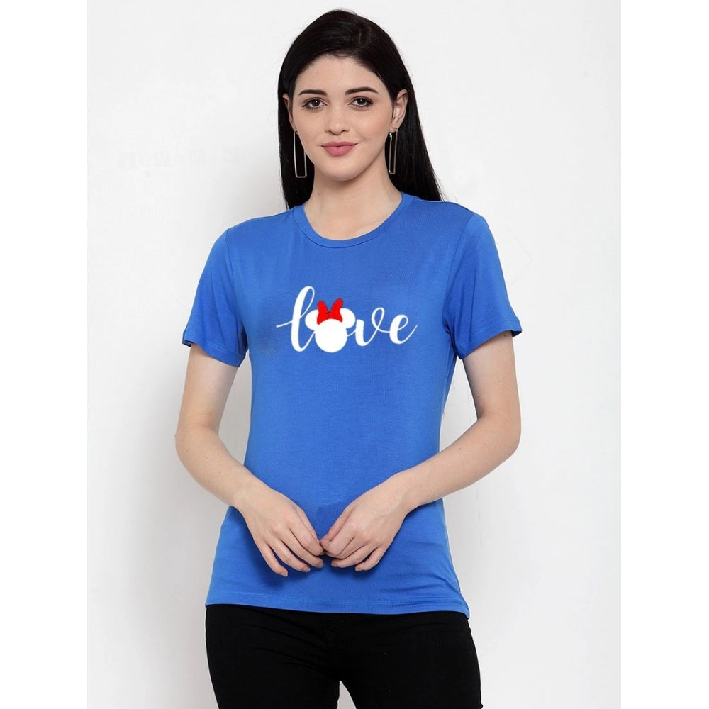 Cotton Blend Love Printed T-Shirt