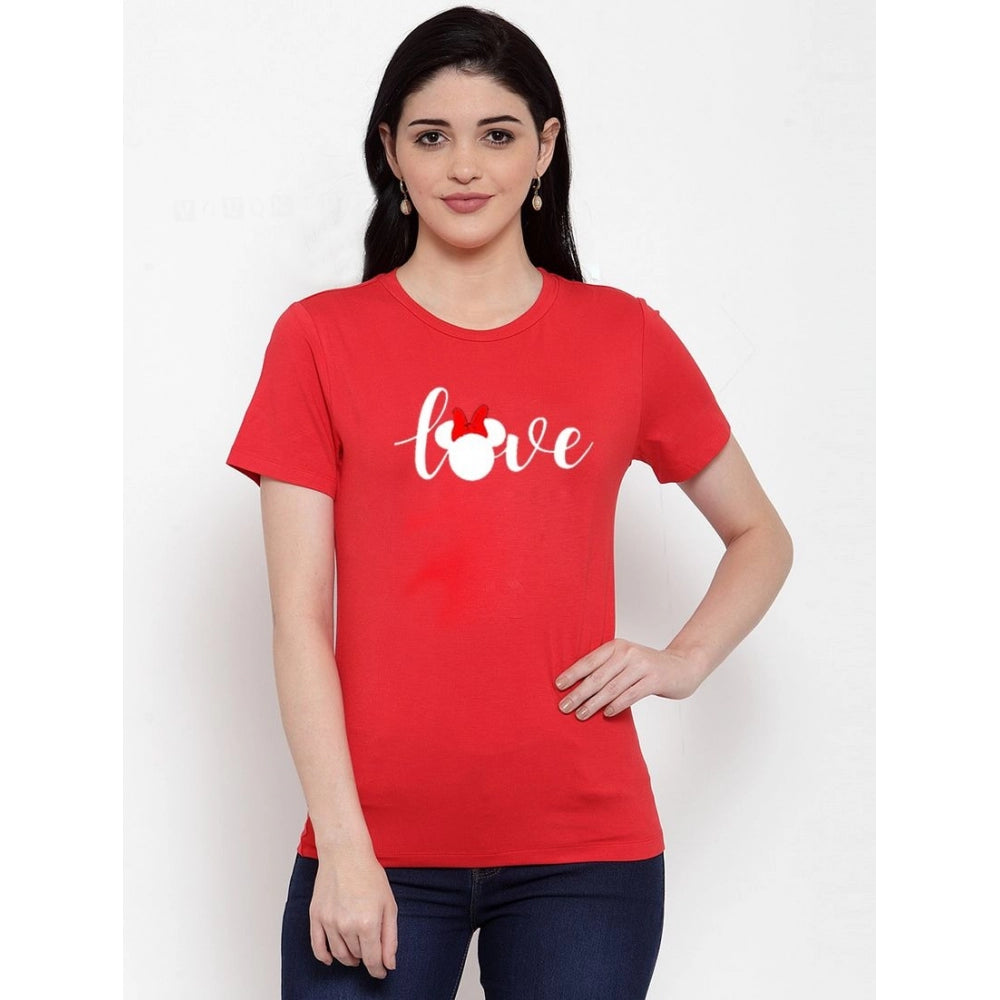 Cotton Blend Love Printed T-Shirt