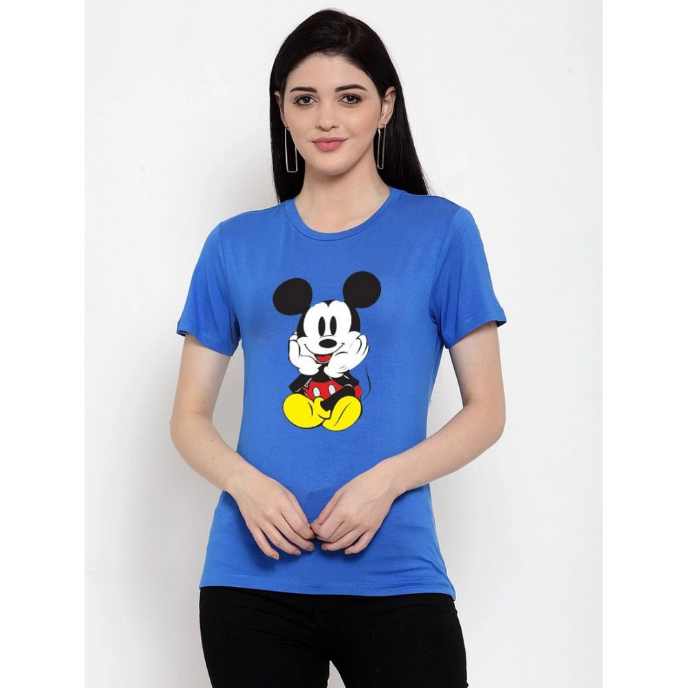 Cotton Blend Mickey Mouse Printed T-Shirt