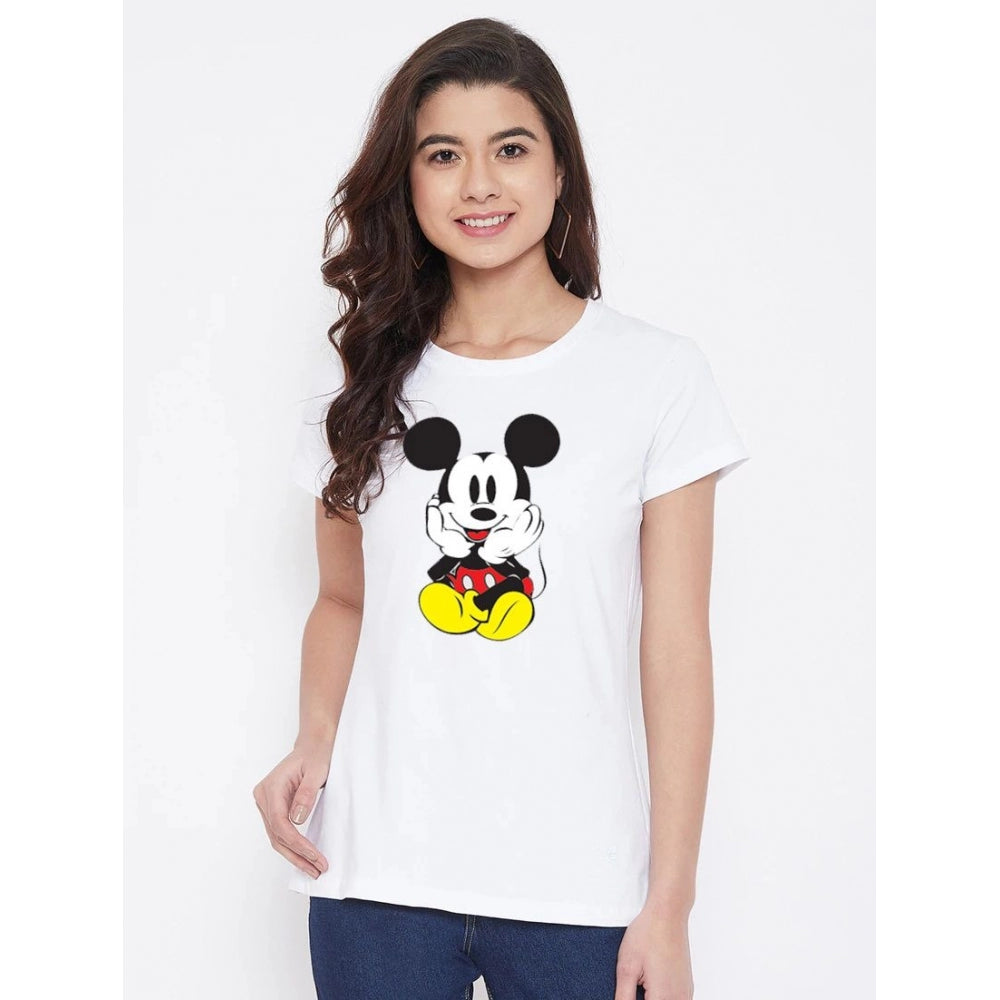 Cotton Blend Mickey Mouse Printed T-Shirt