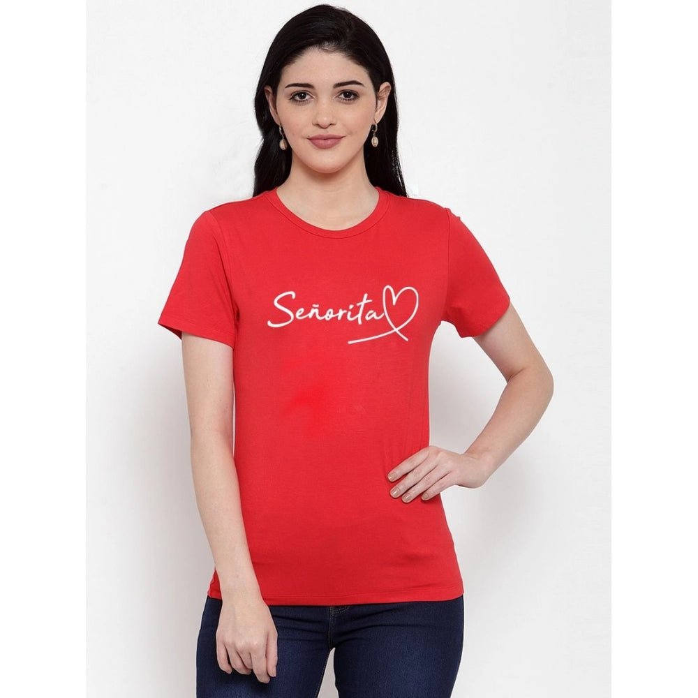 Cotton Blend Senorita Printed T-Shirt