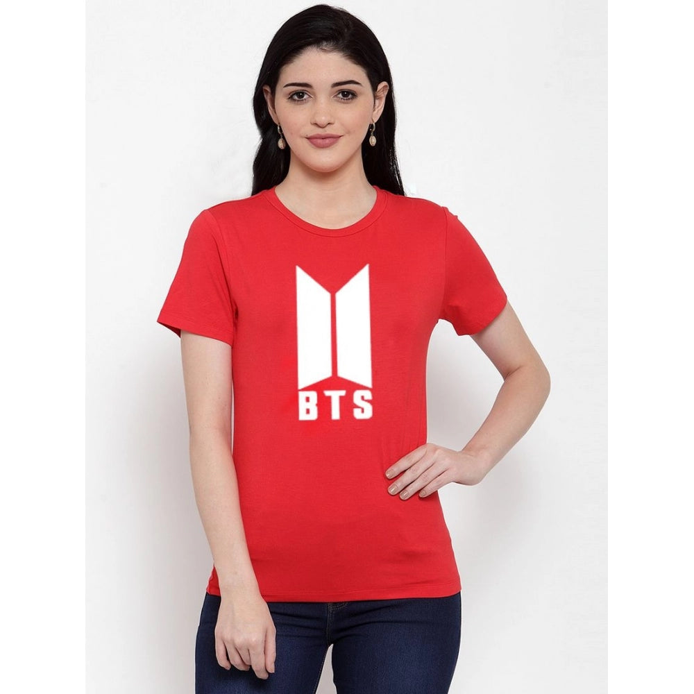 Cotton Blend Bts Print Printed T-Shirt