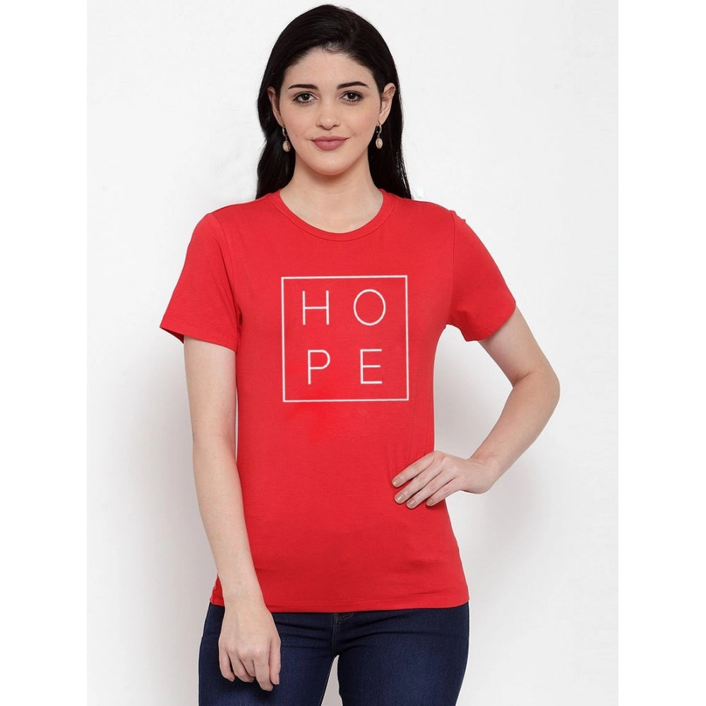 Cotton Blend Hope Printed T-Shirt