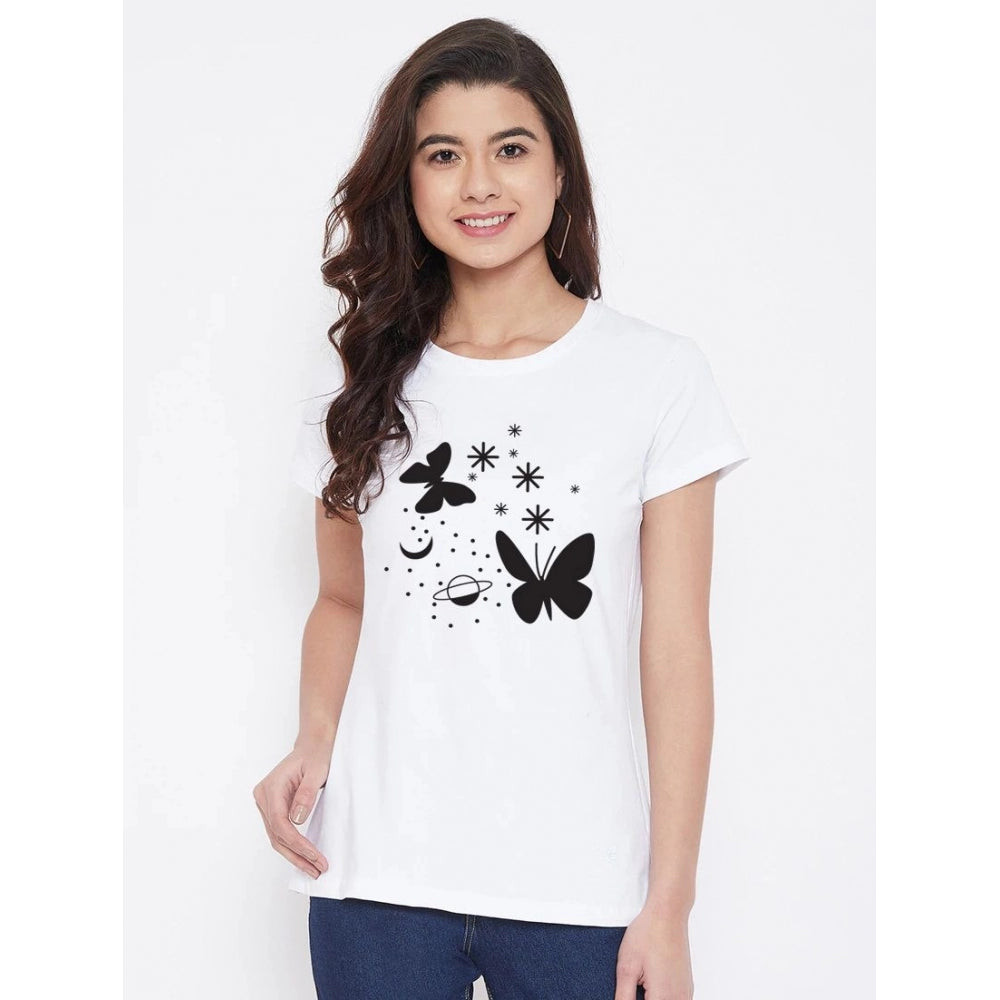 Cotton Blend Butterfly With Star Printed T-Shirt