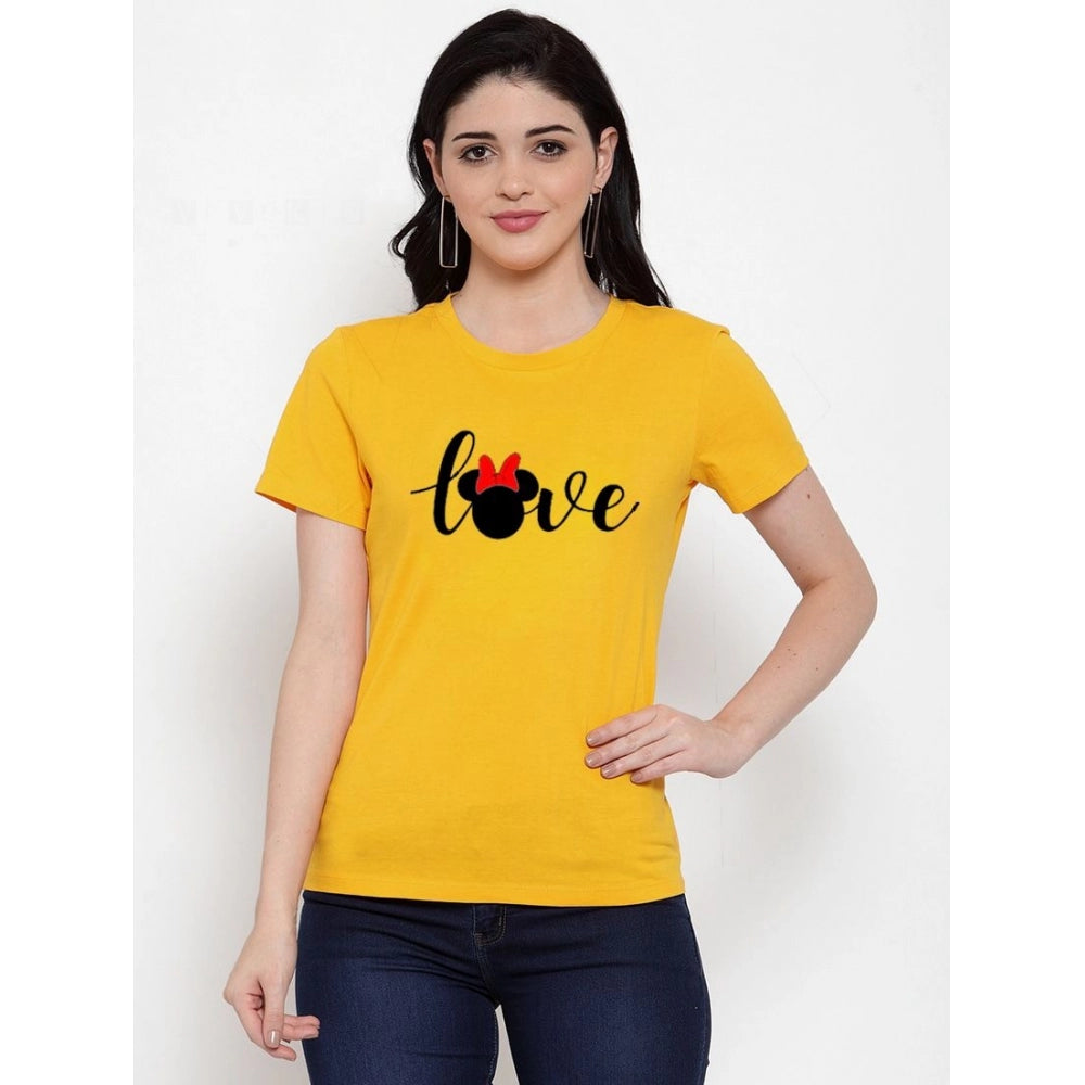 Cotton Blend Love Printed T-Shirt