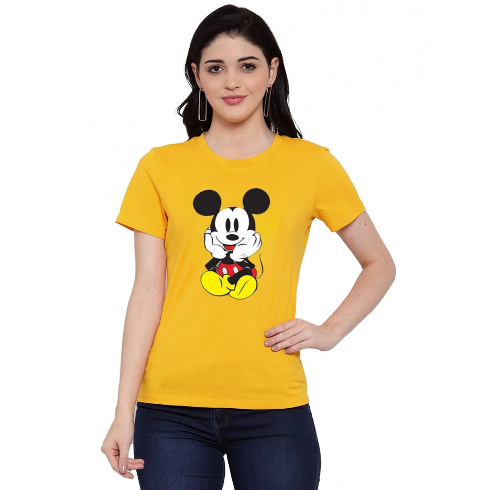 Cotton Blend Mickey Mouse Printed T-Shirt