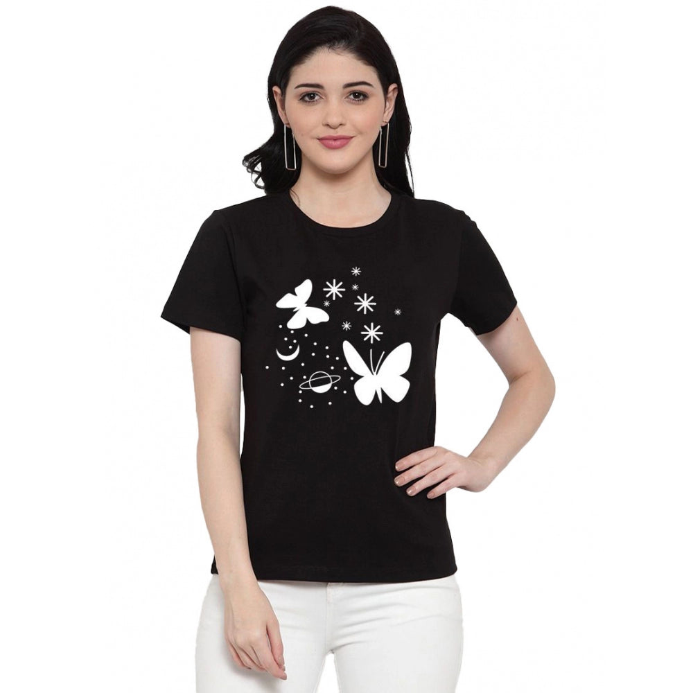 Cotton Blend Butterfly With Star Printed T-Shirt