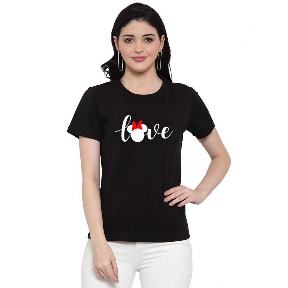 Cotton Blend Love Printed T-Shirt