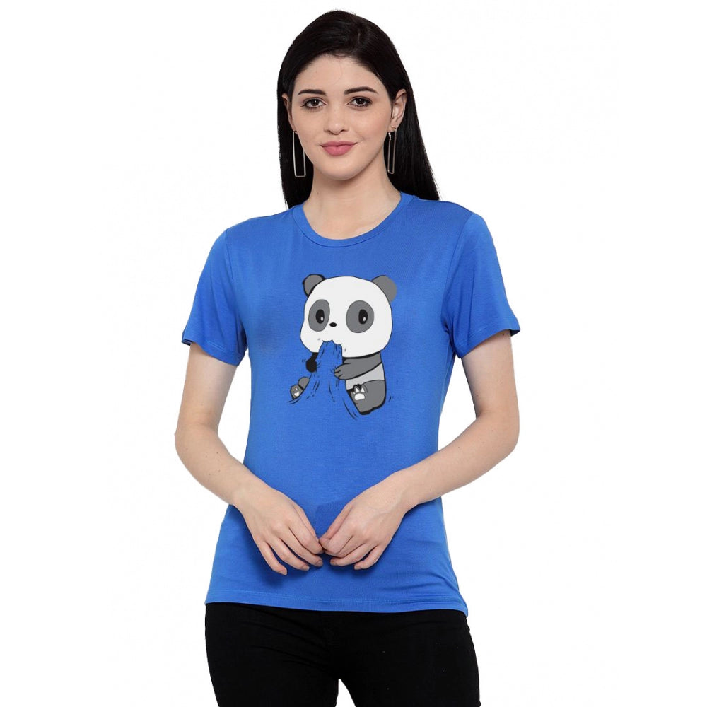 Cotton Blend Panda Bites Printed T-Shirt