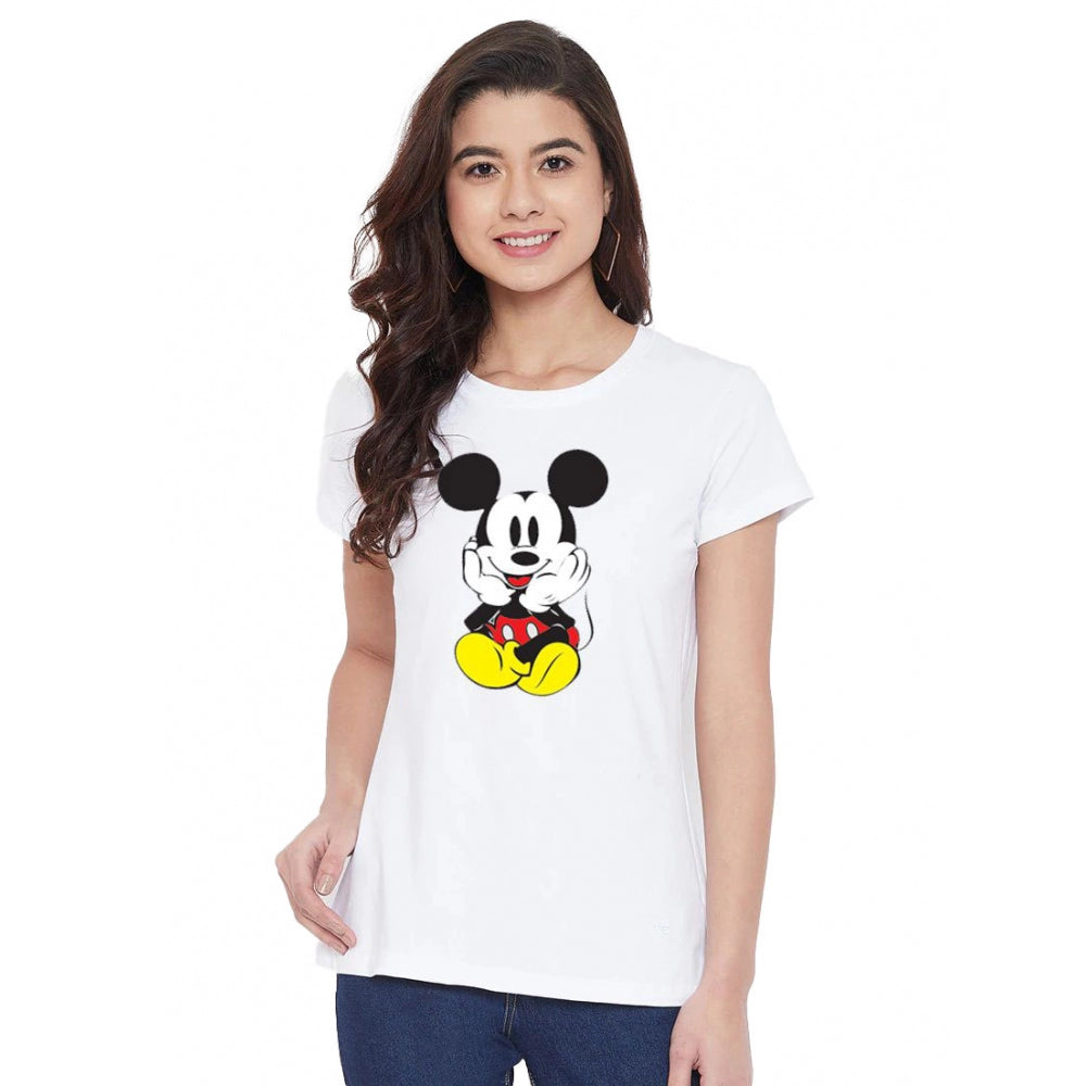 Cotton Blend Mickey Mouse Printed T-Shirt