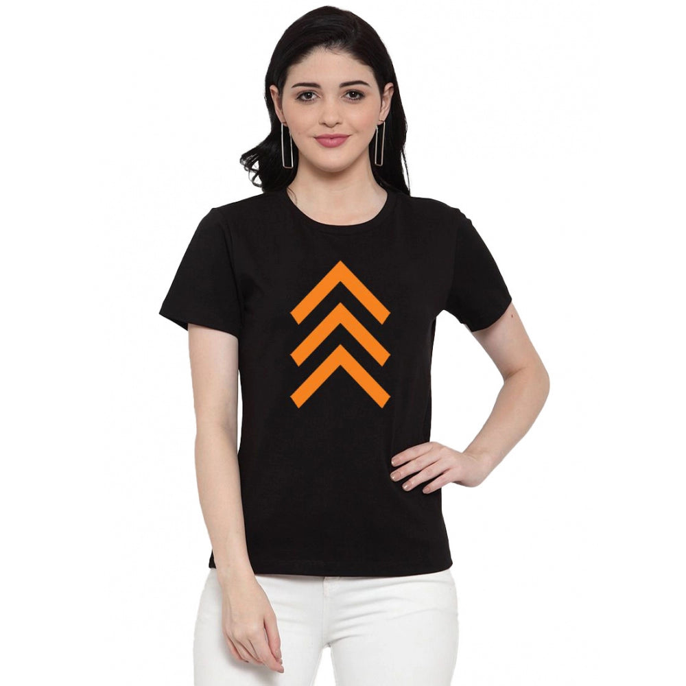 Cotton Blend Up Arrow Print Printed T-Shirt