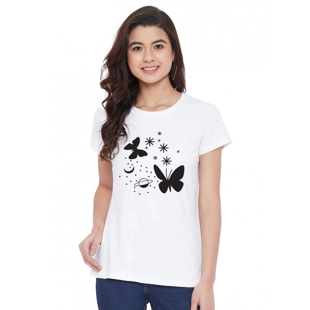 Cotton Blend Butterfly With Star Printed T-Shirt