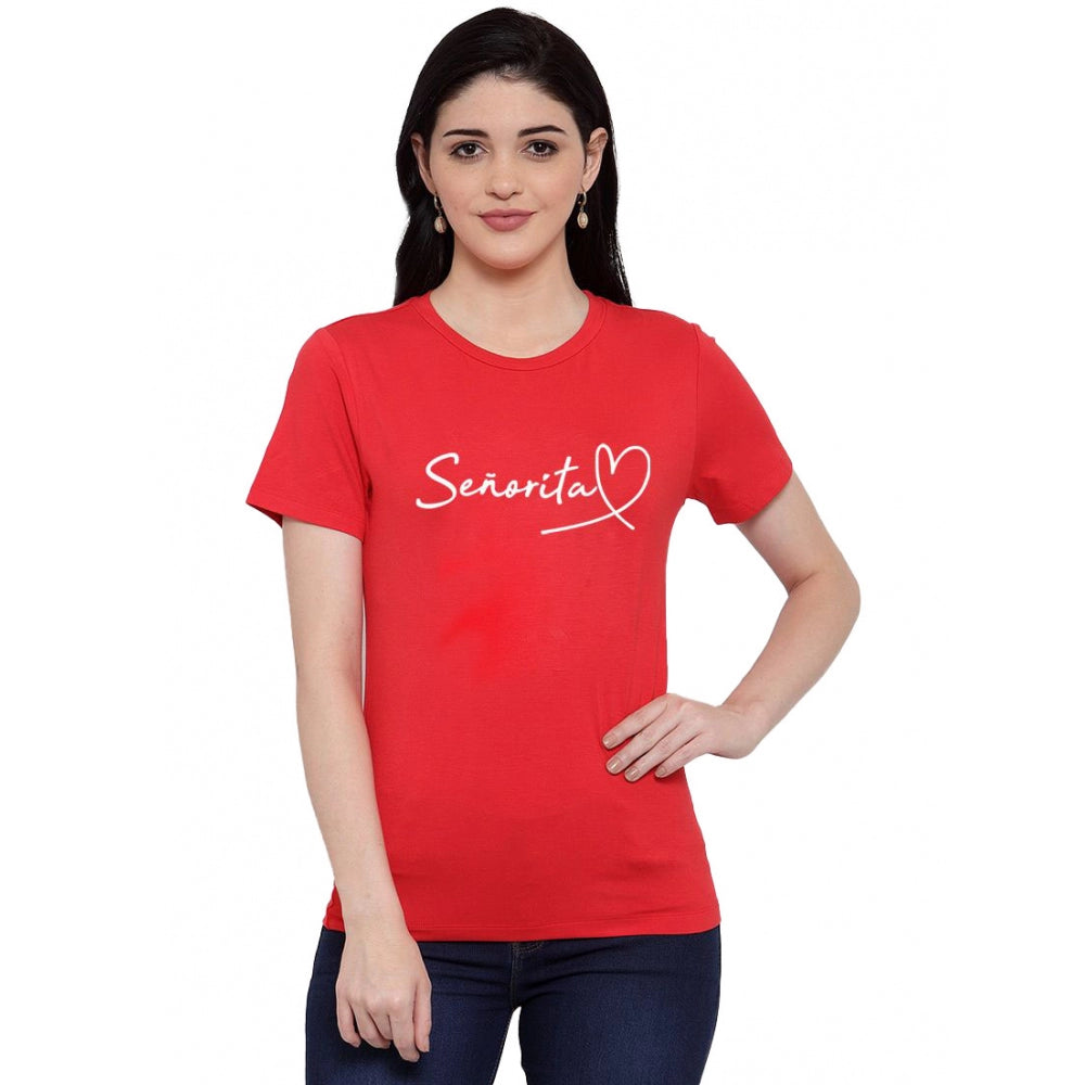 Cotton Blend Senorita Printed T-Shirt