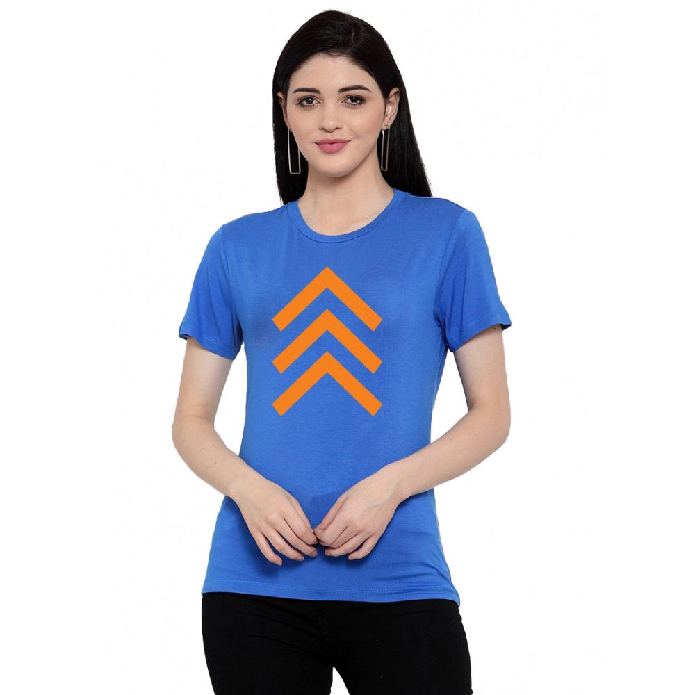 Cotton Blend Up Arrow Print Printed T-Shirt