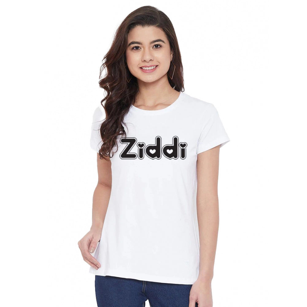 Cotton Blend Ziddi Printed T-Shirt