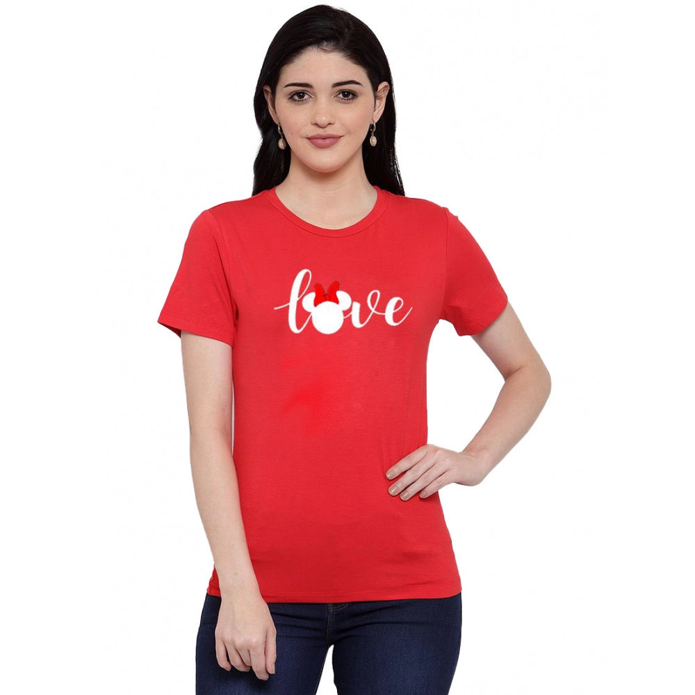 Cotton Blend Love Printed T-Shirt