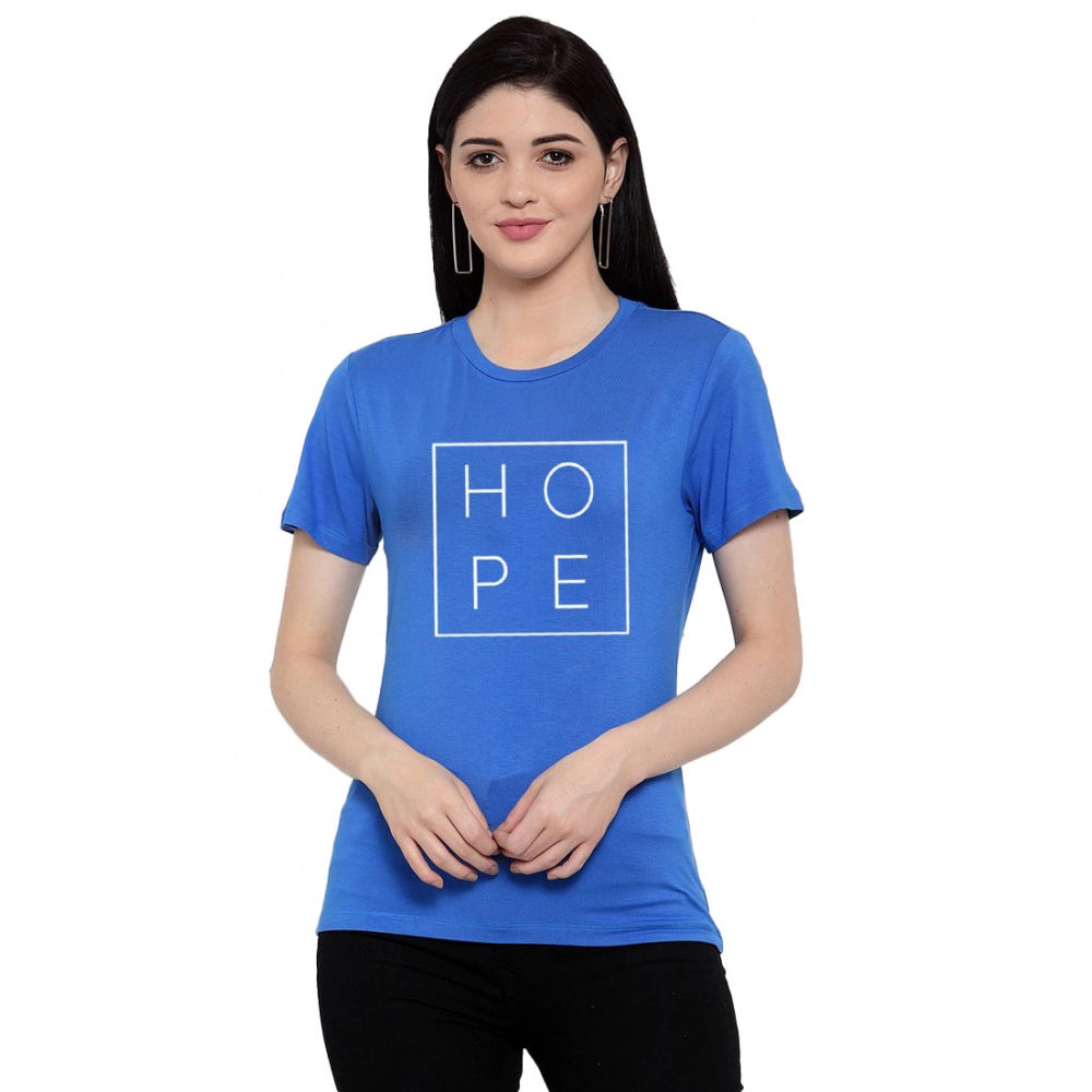 Cotton Blend Hope Printed T-Shirt