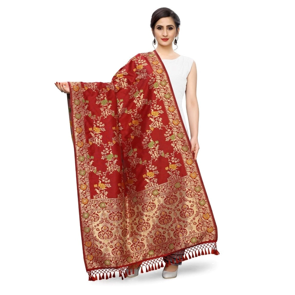 Silk Pure Zari weaving Duppatta