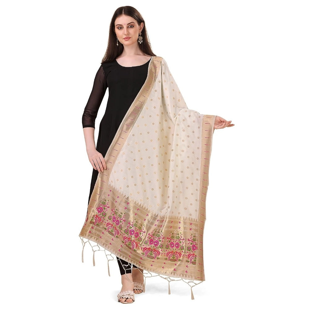 Silk Pure Zari weaving Duppatta