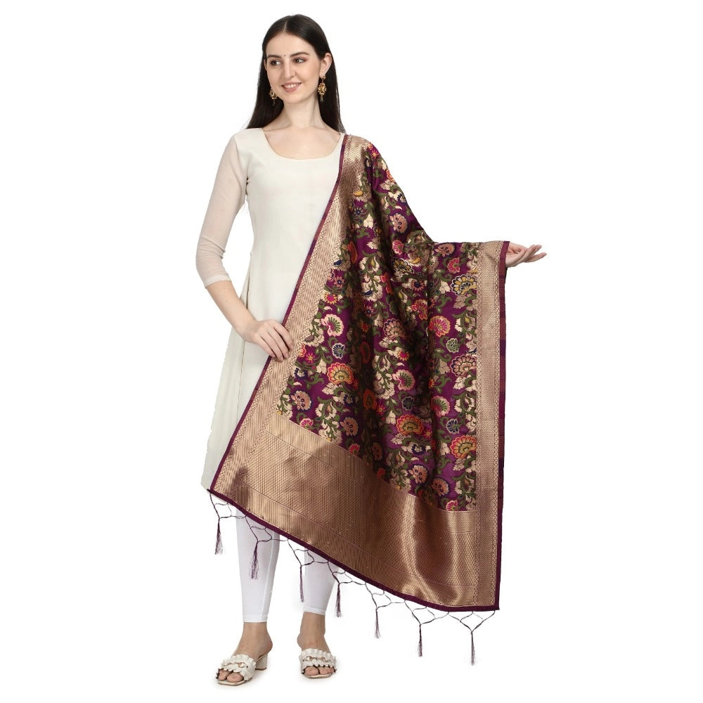 Silk Pure Zari weaving Duppatta