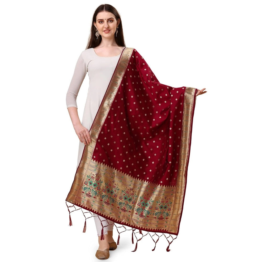 Silk Pure Zari weaving Duppatta