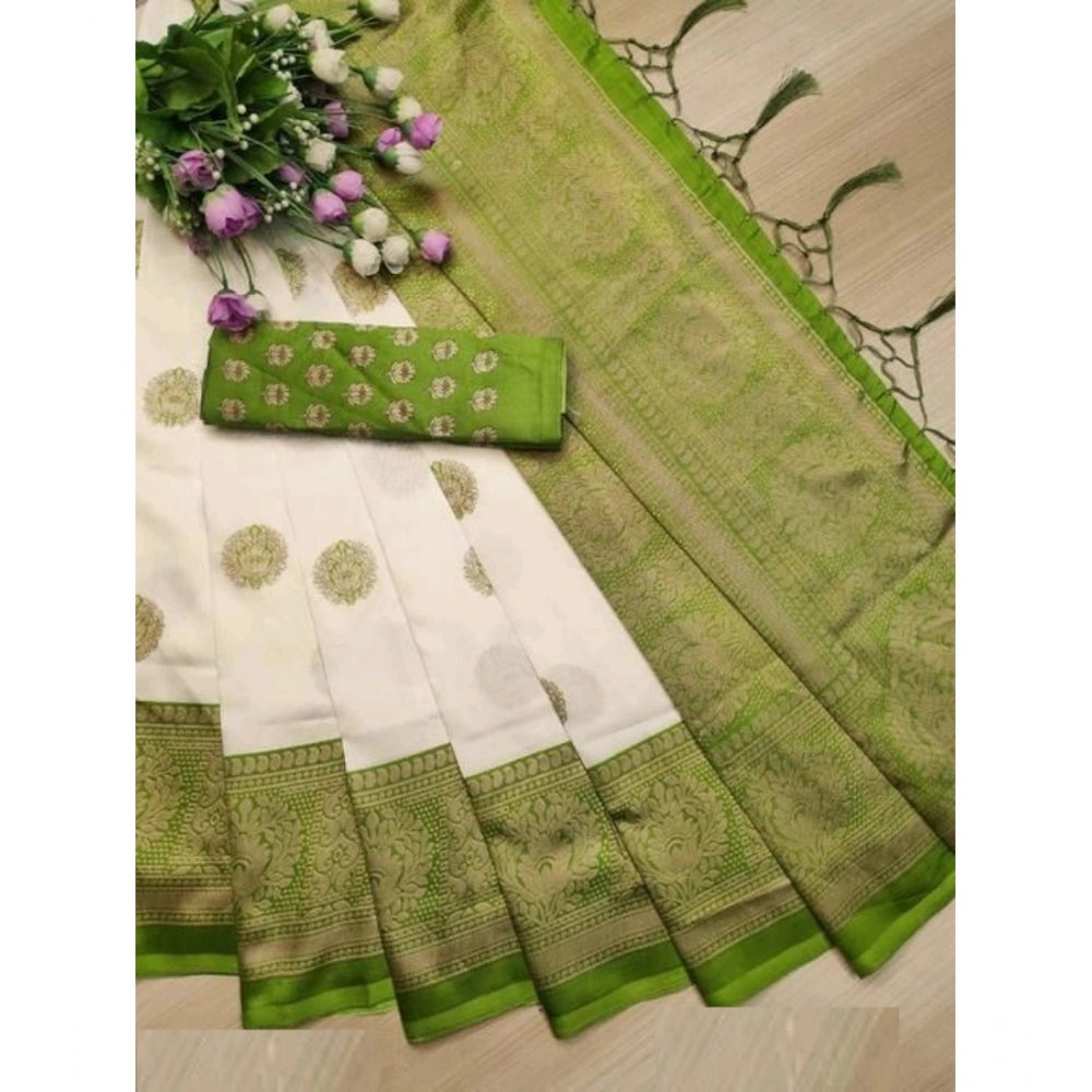 Art Silk Printed Saree With Unstitched Blouse