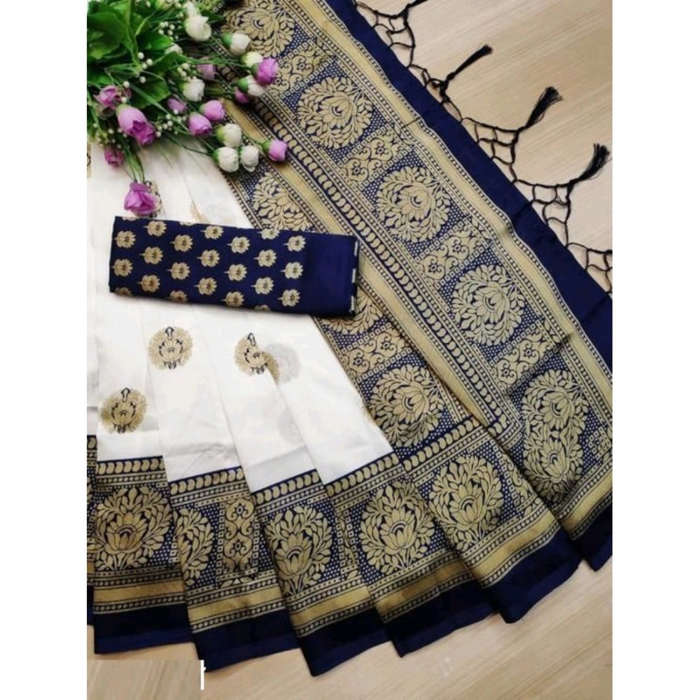 Art Silk Printed Saree With Unstitched Blouse