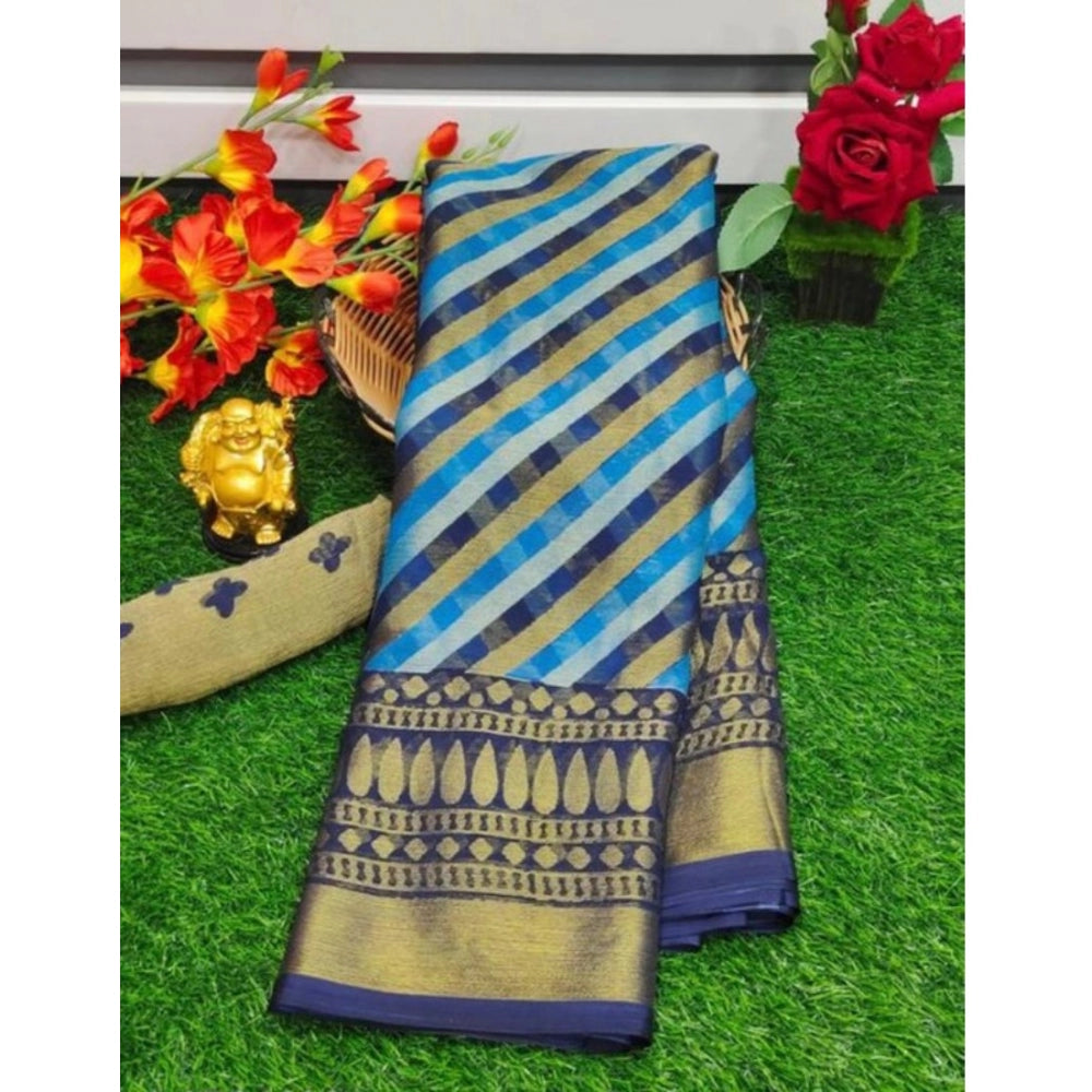 Viscose Rayon Printed Saree With Unstitched Blouse