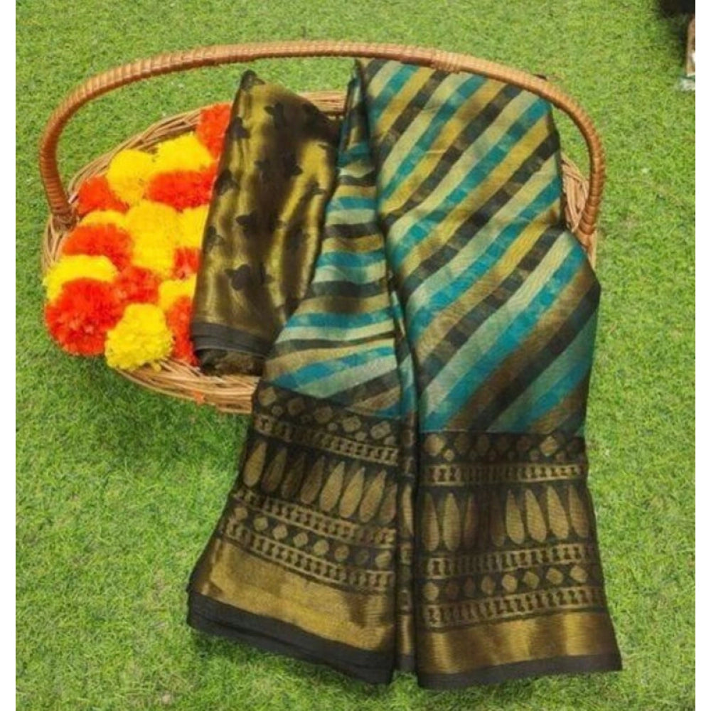 Viscose Rayon Printed Saree With Unstitched Blouse