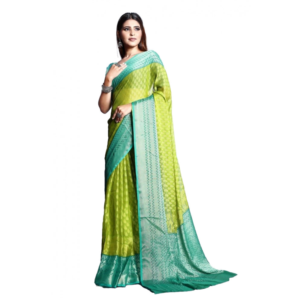 Viscose Rayon Printed Saree With Unstitched Blouse